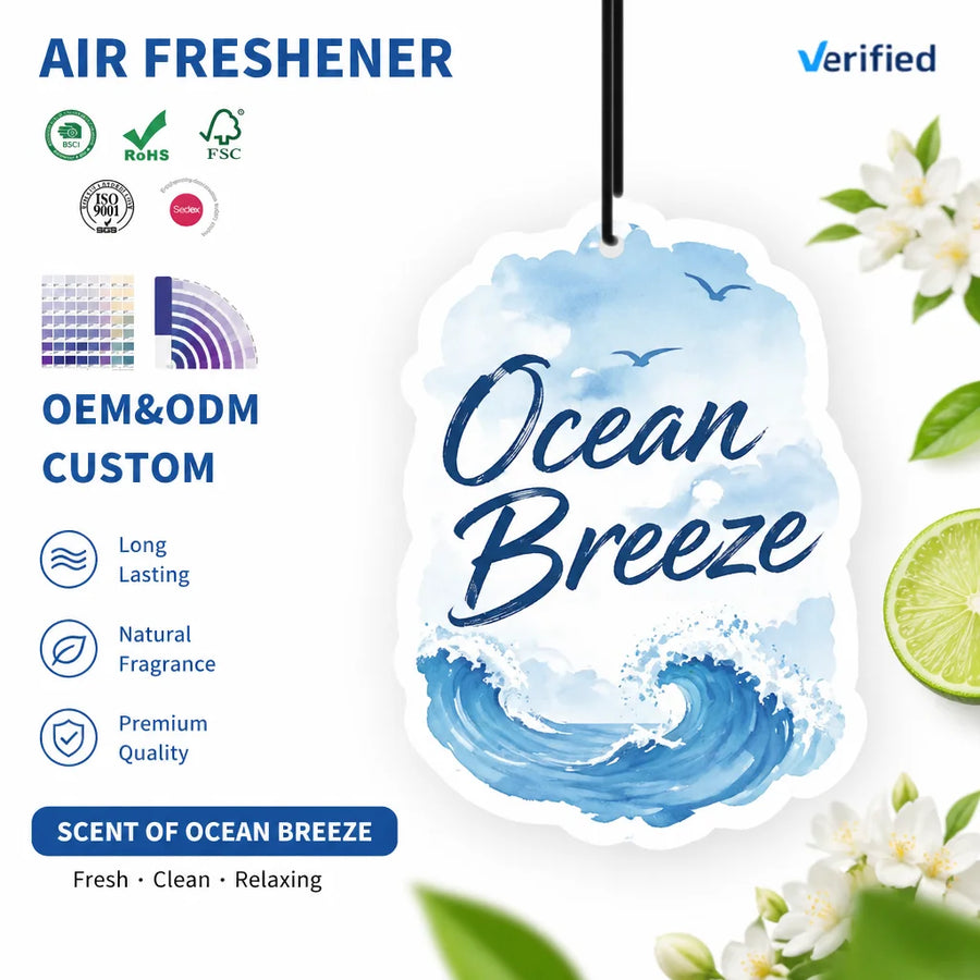 Custom Logo Hanging Paper Car Air Freshener | Die Cut Shape