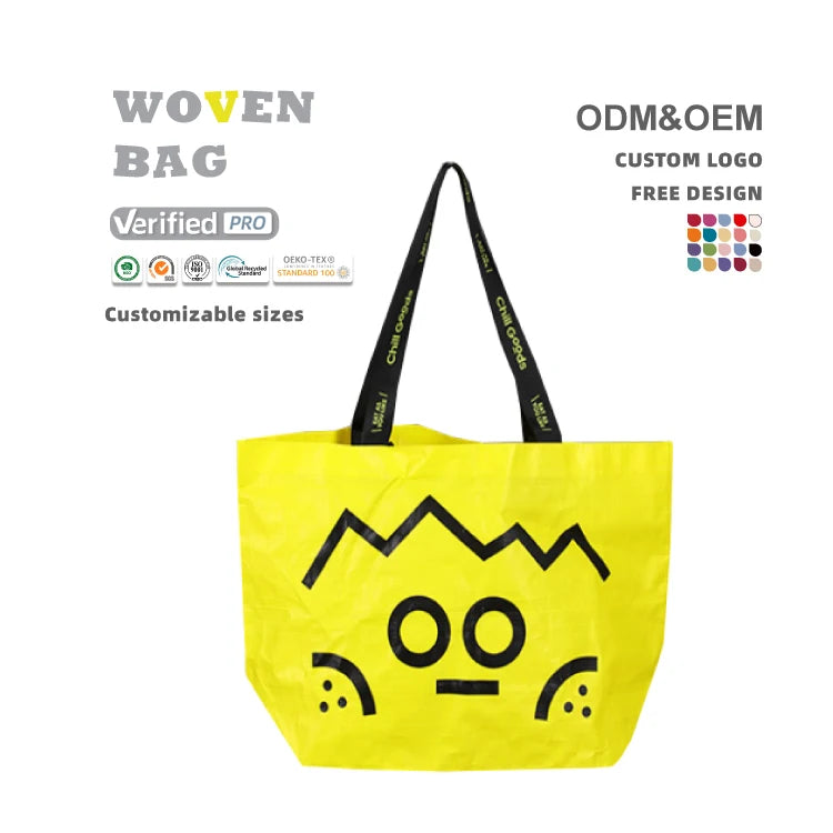 Custom PP Woven Tote Bags | 20 MOQ | 5,000 for Logo