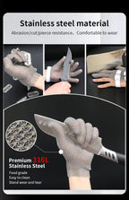 316L Stainless Steel Cut Resistant Gloves | Food Grade | MOQ 1