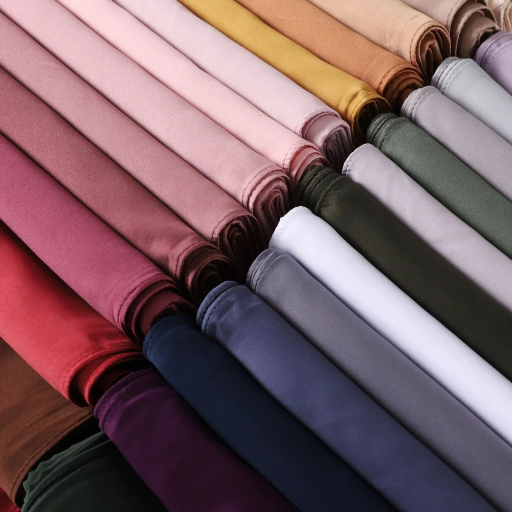 Custom Matte Satin Hijabs Wholesale | 20-Piece MOQ & 14-Day Lead Time | Eid Prayer Scarves