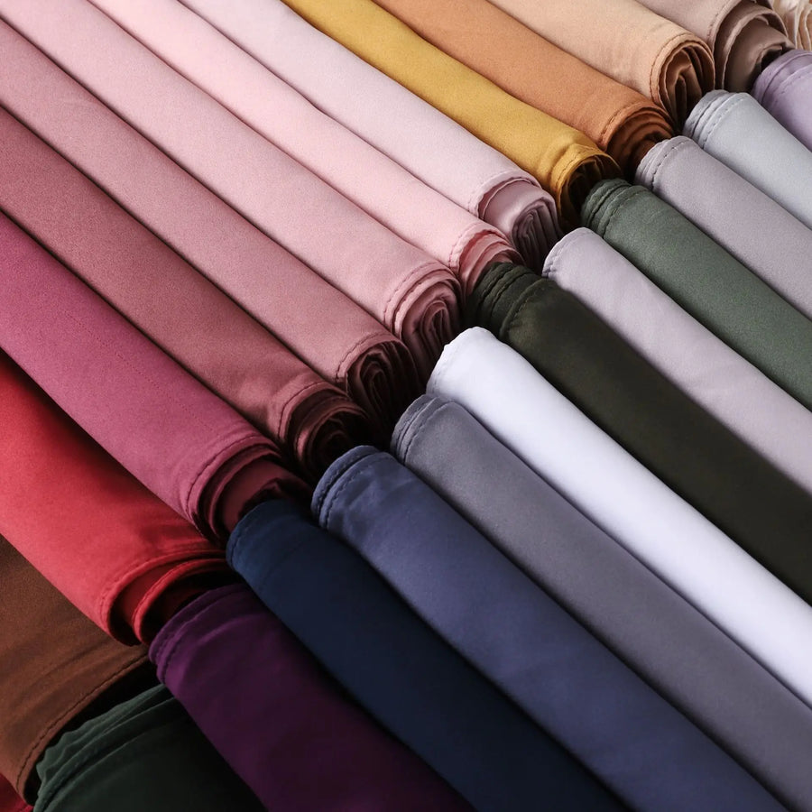 Custom Matte Satin Hijabs Wholesale | 20-Piece MOQ & 14-Day Lead Time | Eid Prayer Scarves