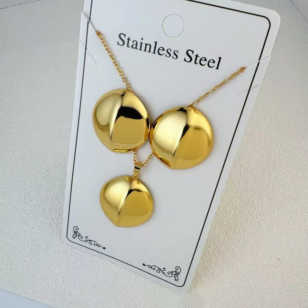 Custom 18K Gold Plated Stainless Steel Jewelry Set | MOQ 2