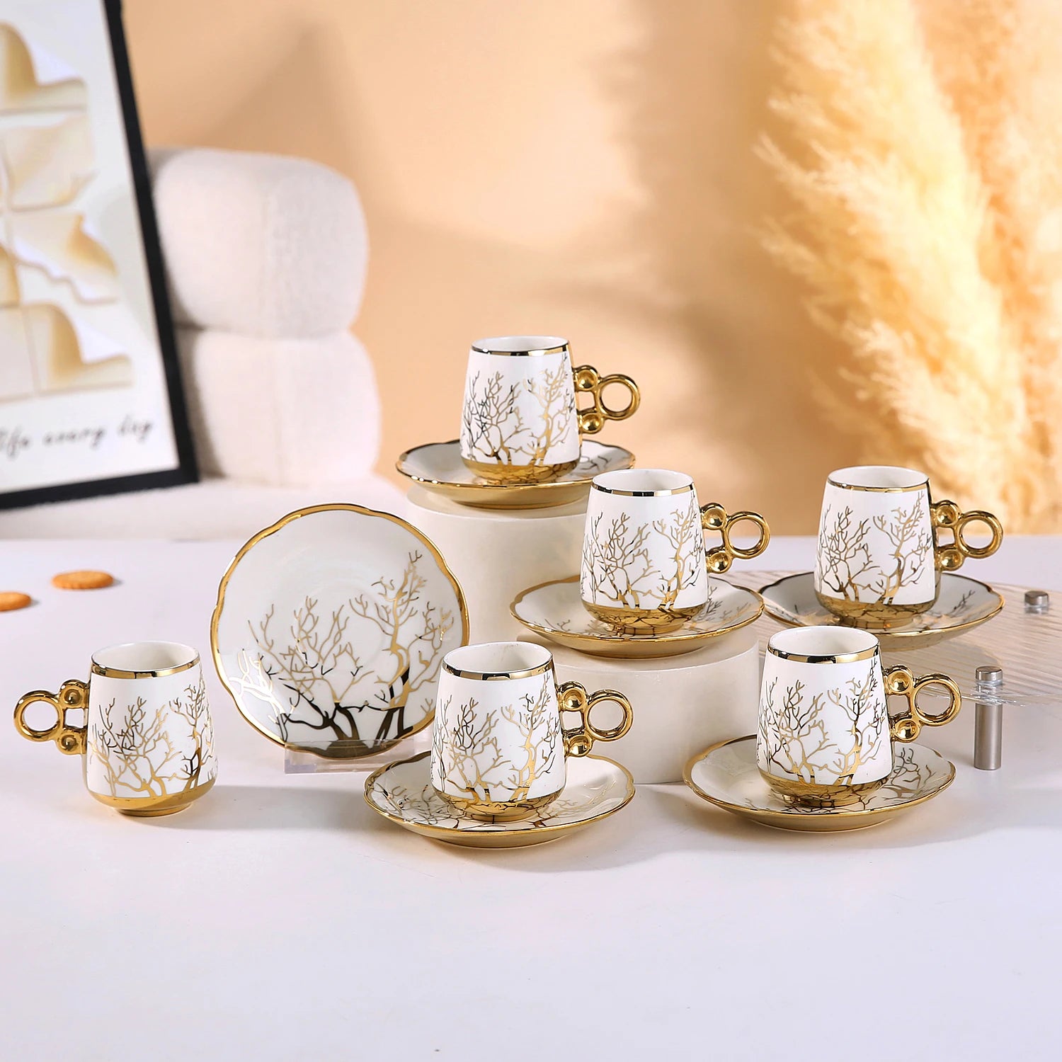 Custom Porcelain Coffee Cup | Luxury Espresso Cup Saucer Set