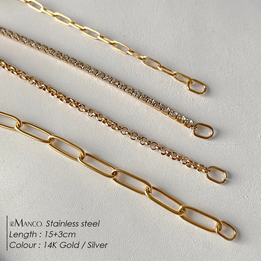 316L Stainless Steel Paperclip Chain | 14K Gold Plated | MOQ 1