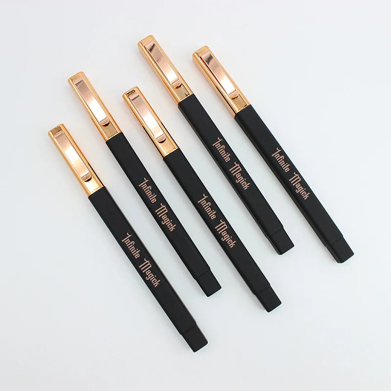 Custom Luxury Gold Clip Pen | Rubber Grip | 100pc MOQ | Hotel Promo