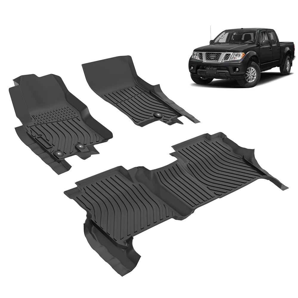 Nissan Frontier Crew Cab 2008-2021 Custom Fit All-Weather TPE Floor Mats