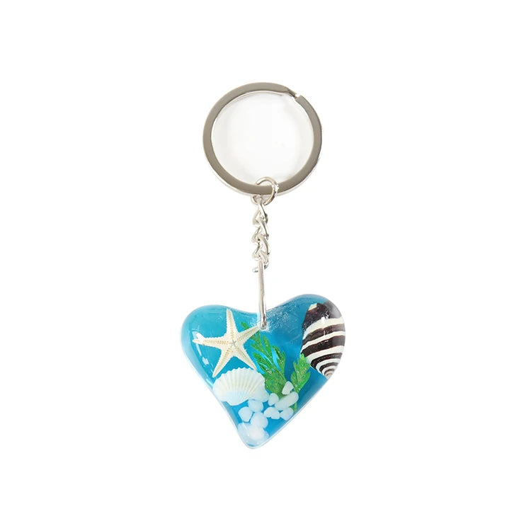 Custom Starfish Keychains: 12 MOQ, 15-Day Lead, 3D Resin | Real Shell Epoxy Keyrings for Gifts