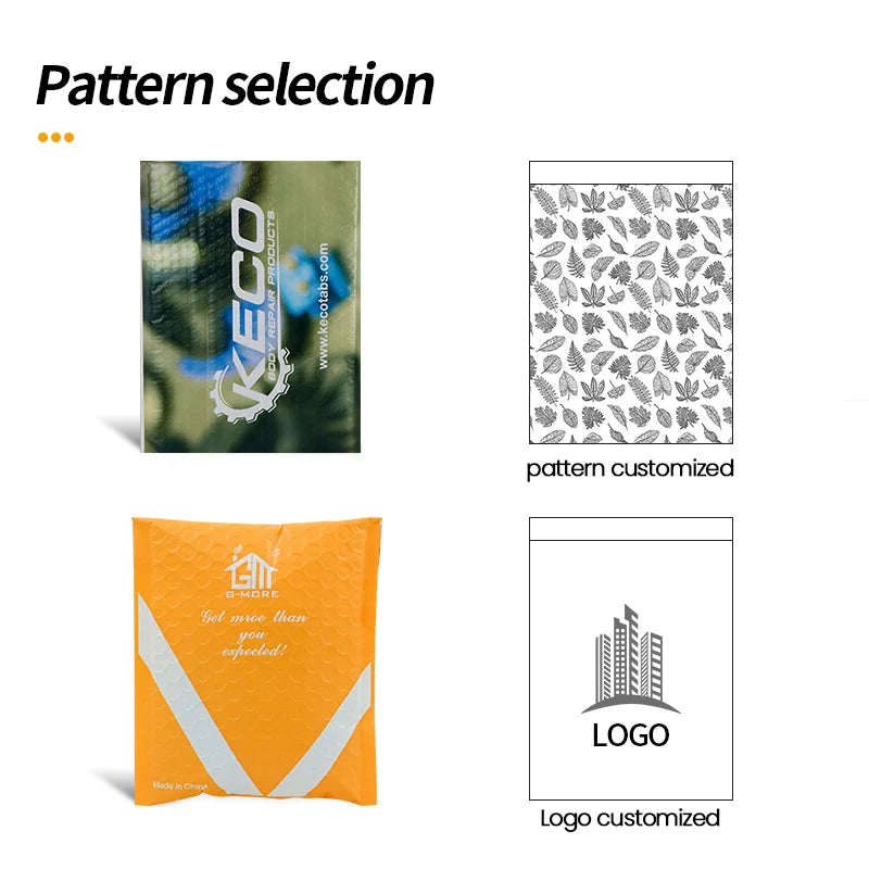 Custom Biodegradable Bubble Mailers | Logo | MOQ 100
