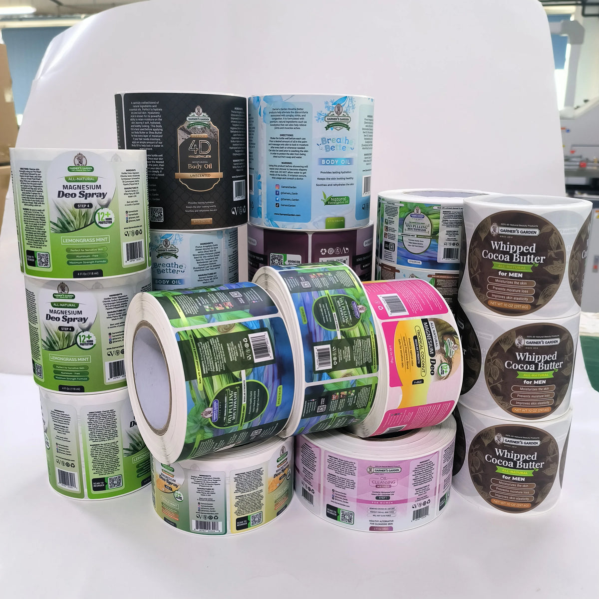 Custom Waterproof Vinyl Roll Labels with Logo | MOQ 100