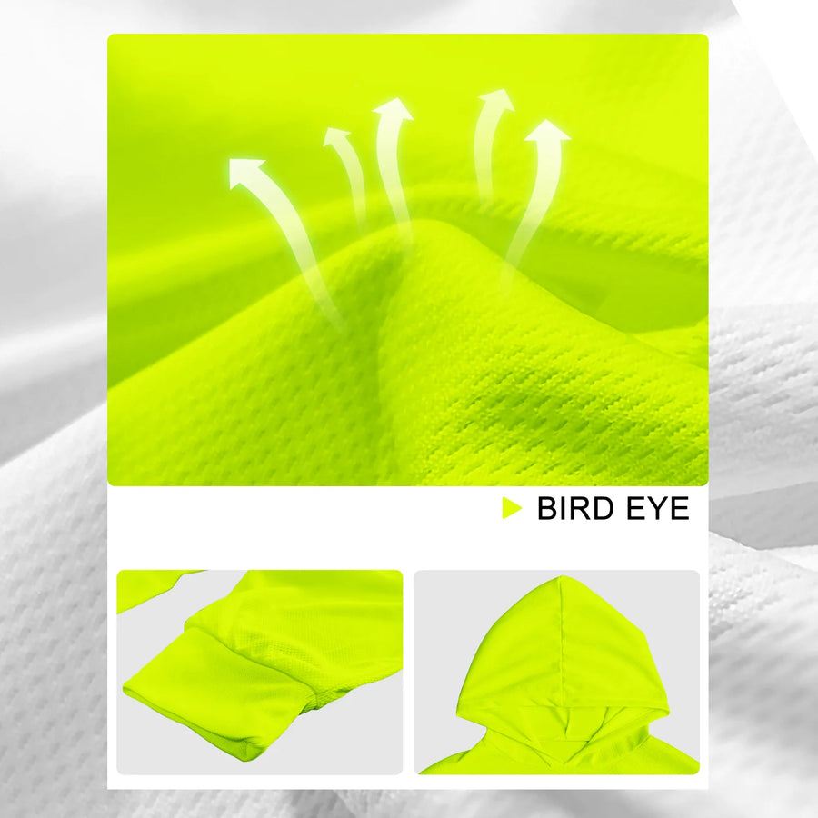 Custom Hi-Vis Dry Fit Work Shirt – Long Sleeve Safety Shirt With Reflective Tape