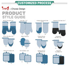 Printed Oven Mitts | Cotton Silicone Heat Resistant Gloves