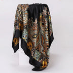 Custom Printed 90cm Square Scarf | 10 Pcs MOQ Wholesale Silk/Polyester Shawl