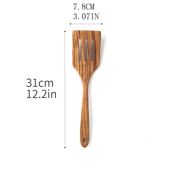 Acacia Teak Wood Utensil Set 9-Piece | Non-Stick | 1 MOQ | Custom Logo