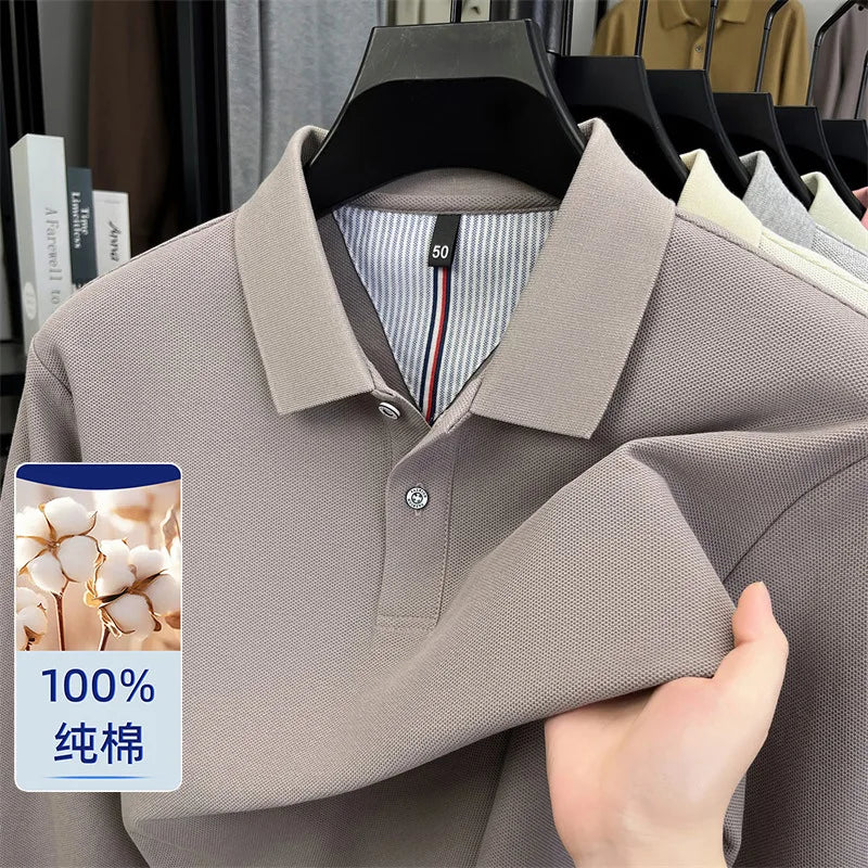 100% Cotton Pique Long Sleeve Shirt | Breathable Moisture-Wicking | Custom Printing