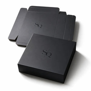 Custom Black Paper Boxes with Logo | UV Print MOQ 500