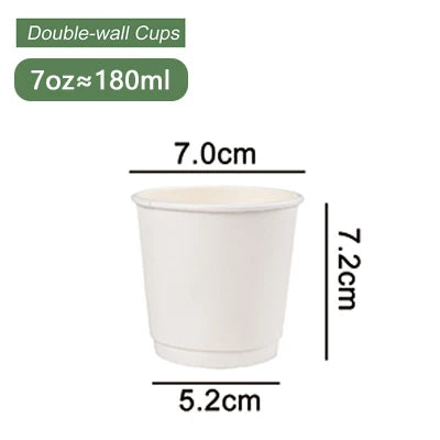 8oz Custom Printed Double Wall Paper Coffee Cups with Lids | MOQ 5000