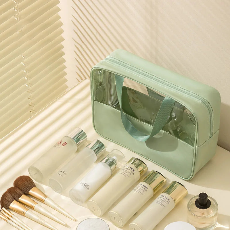 Low MOQ PVC Transparent Makeup Bag | Custom Logo Travel Bag