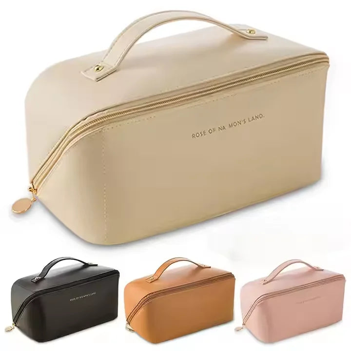 Custom PU Leather Cosmetic Bags | Free Logo at 500 MOQ