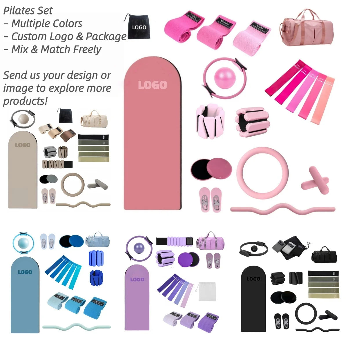 Custom Fitness Kit Silicone Dumbbell Yoga Mat | Complete Gym Set | OEM ODM