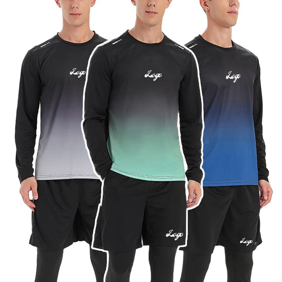 Custom Men's 2-Piece Polyester Tracksuit: Screen Print Logo, Quick-Dry, Gym & Running Activewear