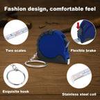 Custom Mini Tape Measure Keychain | 500 Pcs MOQ Steel Promotional Gift