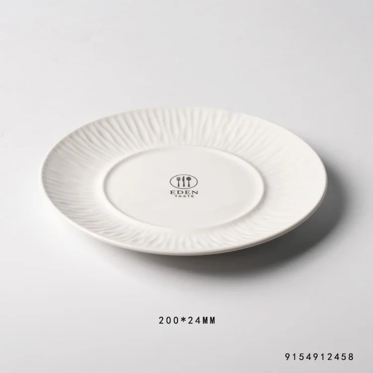 Custom Logo Porcelain Tableware Plates | Hotel Restaurant Wholesale