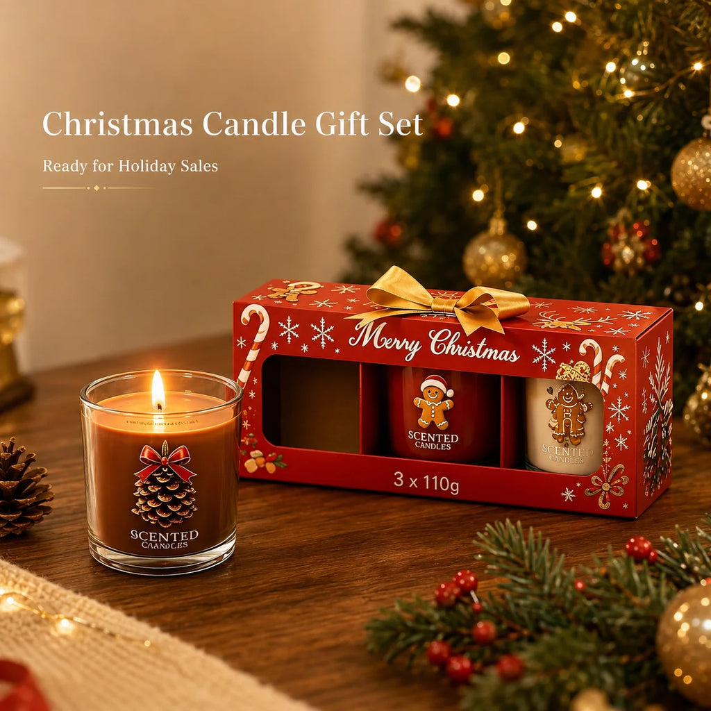 Private Label Christmas Candle Gift Sets Wholesale | Custom Packaging