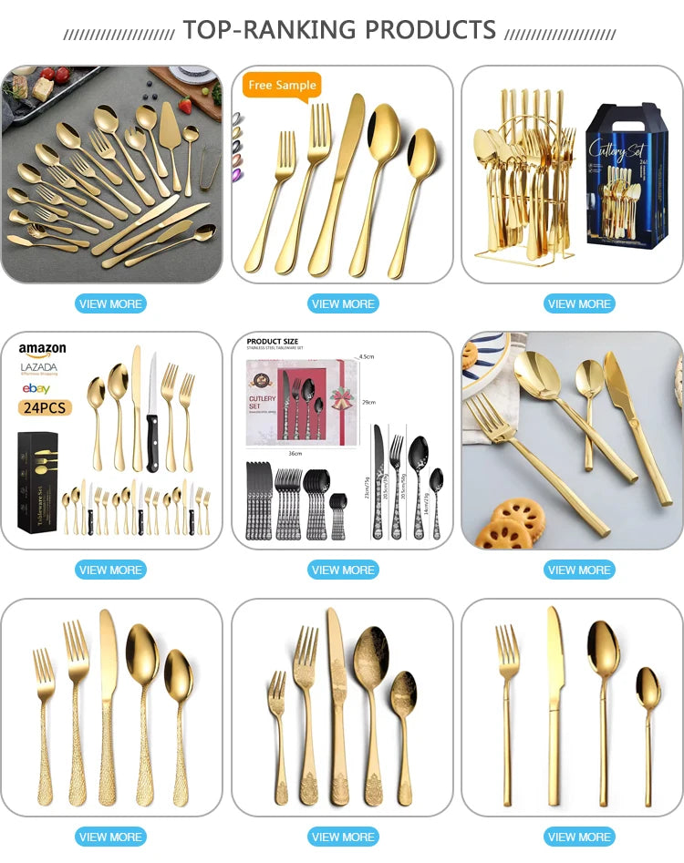 Custom Luxury Flatware Set with Logo | 300 MOQ | 7-Day Lead