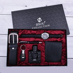 Custom 7-Piece Gift Sets 2 MOQ | Quartz Watch Belt Wallet Tie Perfume