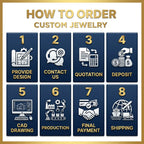 Custom 316L Stainless Steel Jewelry with Logo | MOQ 35 | 0.3μm Plating