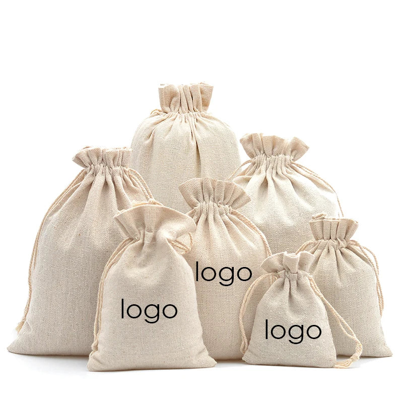 Custom Cotton Drawstring Bags | 50 MOQ | 5-Day Lead Time