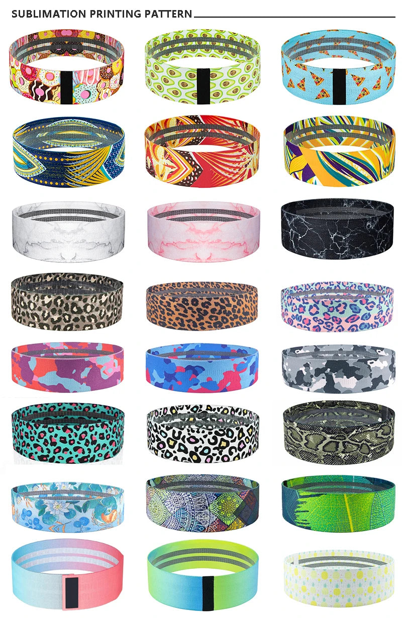 Custom Fabric Resistance Band Set for Studio Workouts, Wellness Kits & Branded Fitness Programs