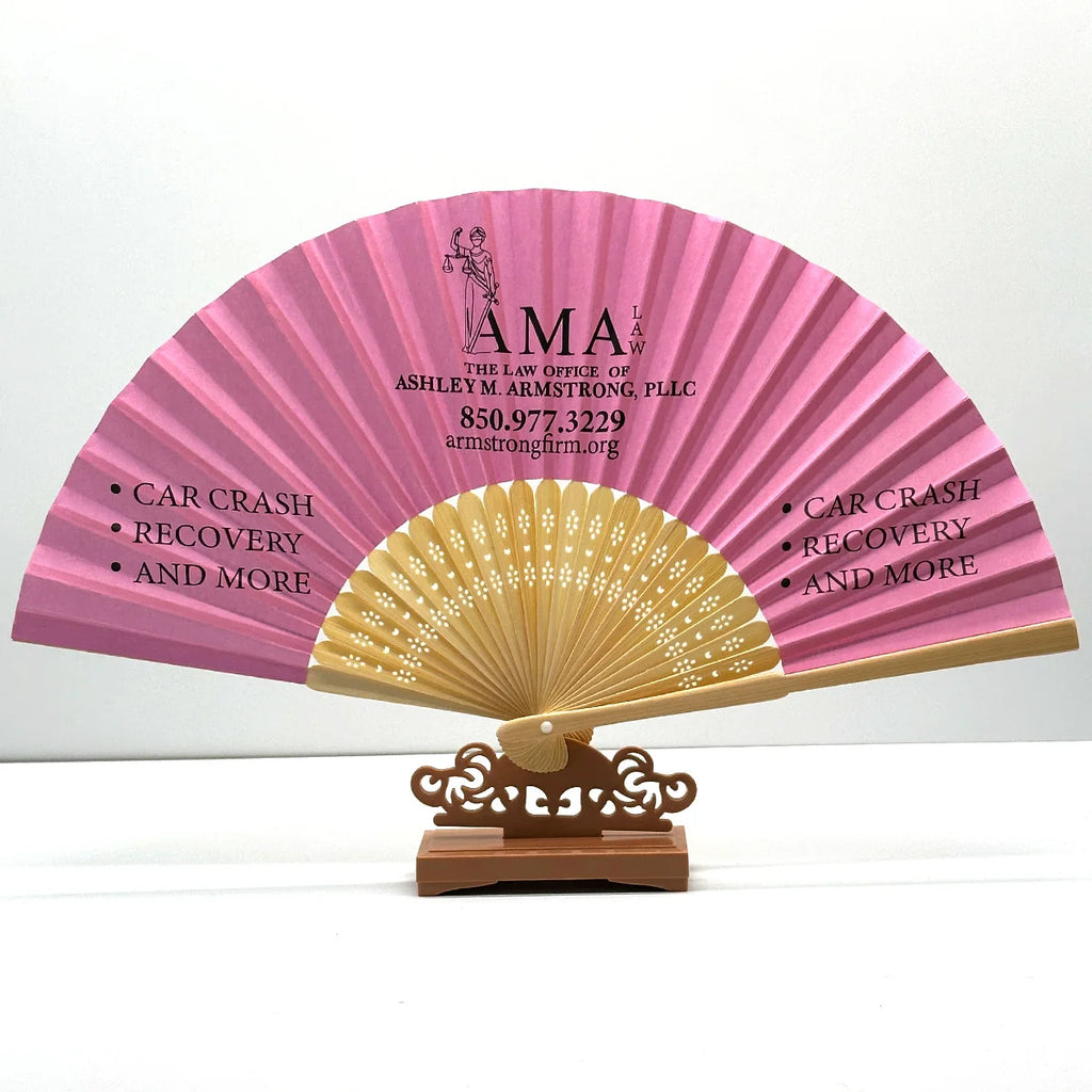 Wholesale Custom Bamboo Hand Fans for Wedding | Logo MOQ 100