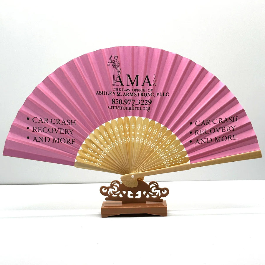 Wholesale Custom Bamboo Hand Fans for Wedding | Logo MOQ 100