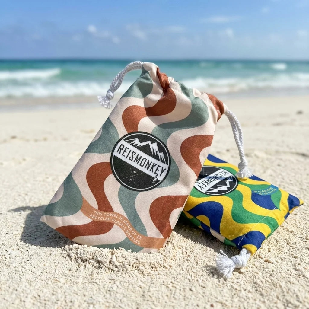 Custom Quick-Dry Beach Towel Set | Sublimation Print | Tote Bag Included | Bulk