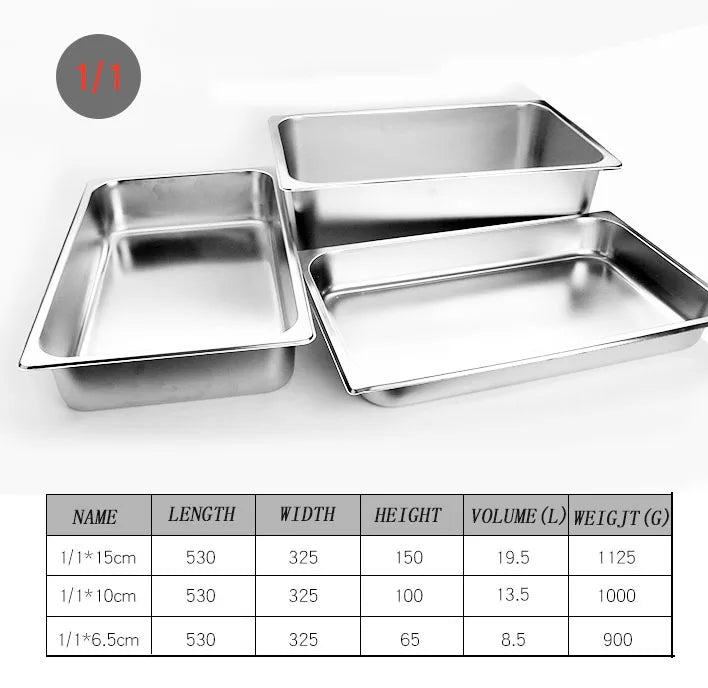 Stainless Steel GN Food Pan | 12 MOQ | Mirror Polish | Hotel Buffet