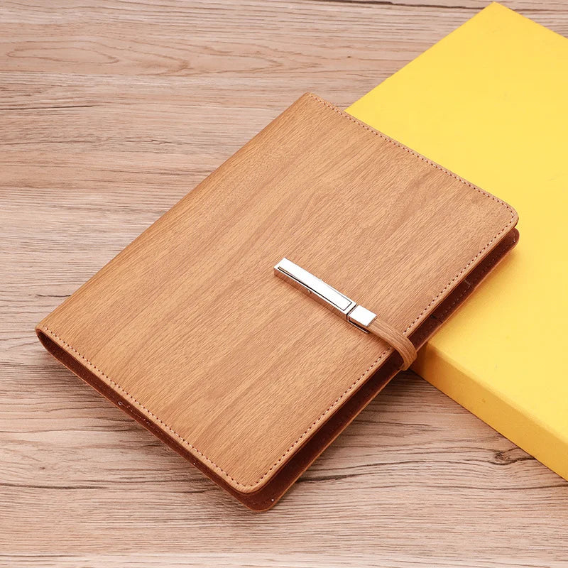 Custom Wooden Notebook Gift Set with Logo | 10 MOQ