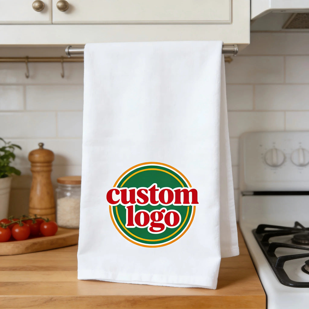 Custom Cotton Kitchen Tea Towels with Logo Wholesale | MOQ 1000