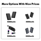 Custom Mini Power Bank 2000mAh 4000mAh | Keychain Portable Charger with Cable