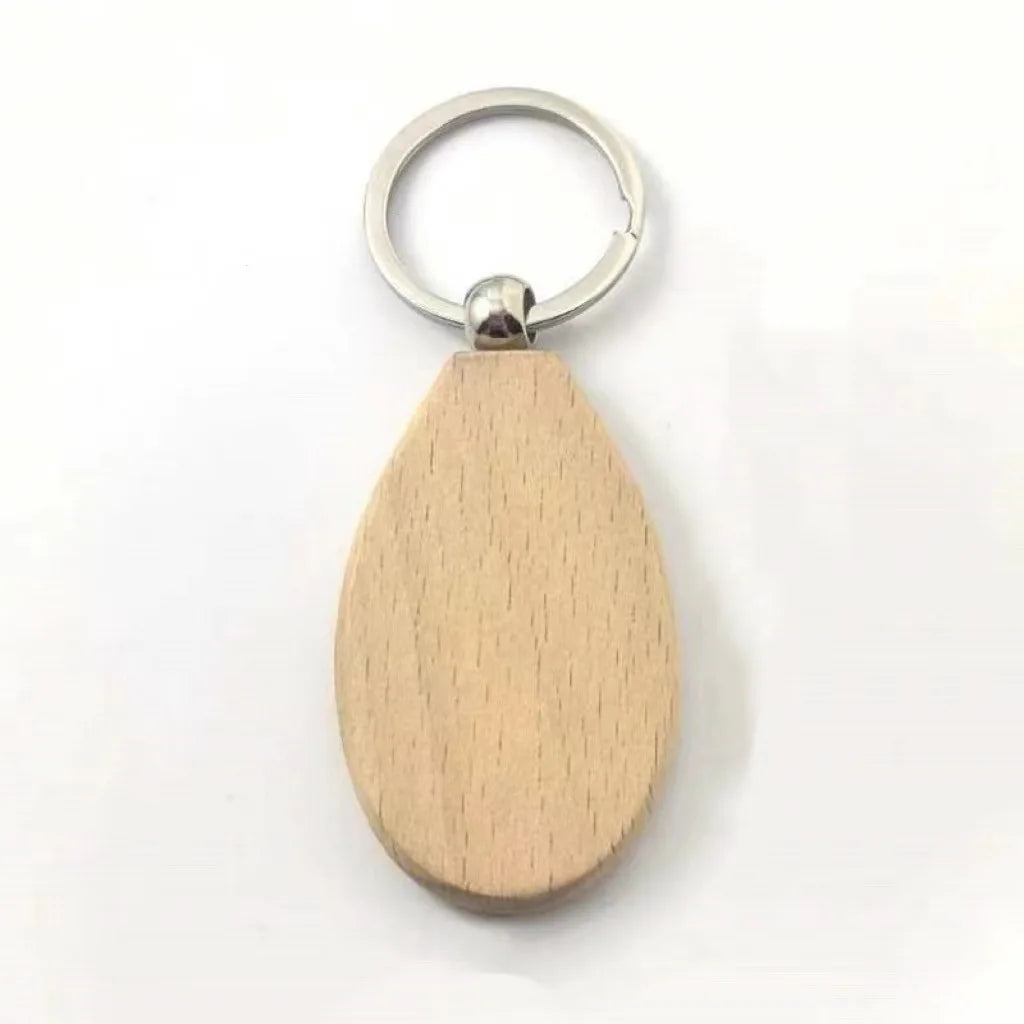 Custom Solid Wood Keychains | Laser Engraved Logo | 1,000-Piece MOQ | Promotional & Hospitality