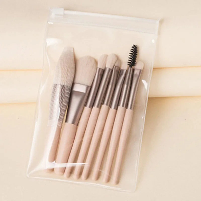 Custom 8-Piece Makeup Brush Set with Logo | 3,000 MOQ