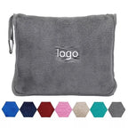 Custom Travel Pillow Blankets with Logo – 2-in-1, 300 MOQ