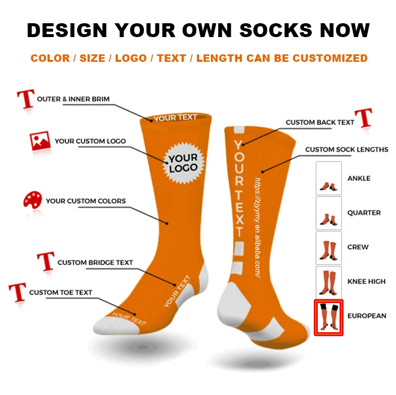 Custom Bamboo Cotton Socks with Logo | No MOQ | 7-Day Lead