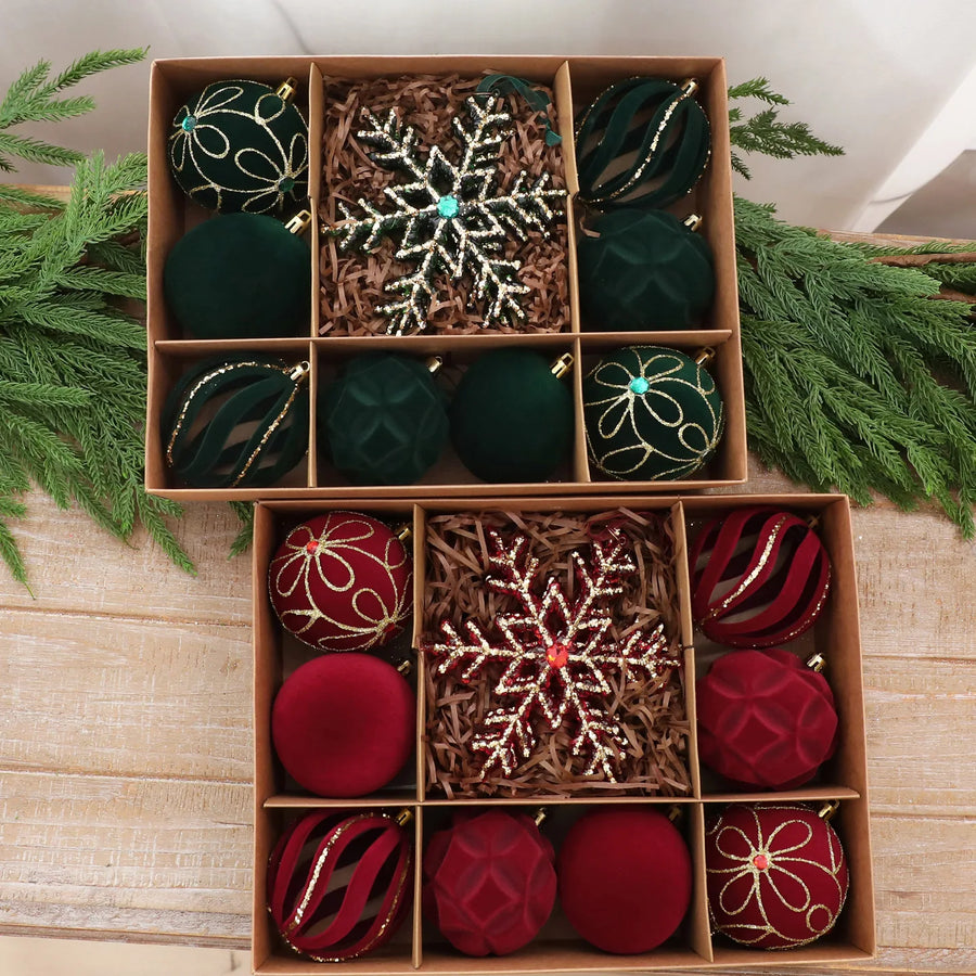 Custom Burgundy Velvet Christmas Ornaments Wholesale | MOQ 10