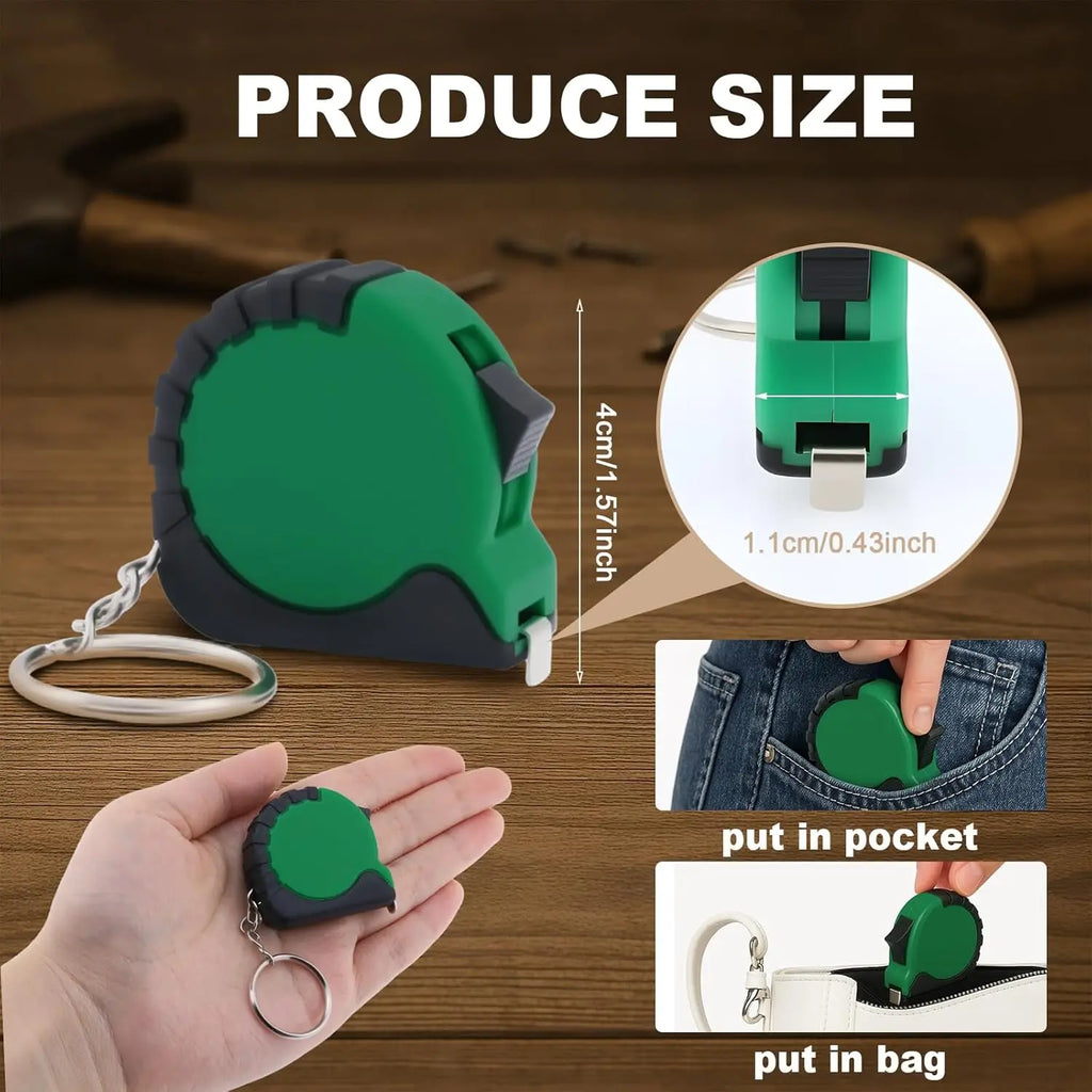 Custom Mini Tape Measure Keychain | 500 Pcs MOQ Steel Promotional Gift