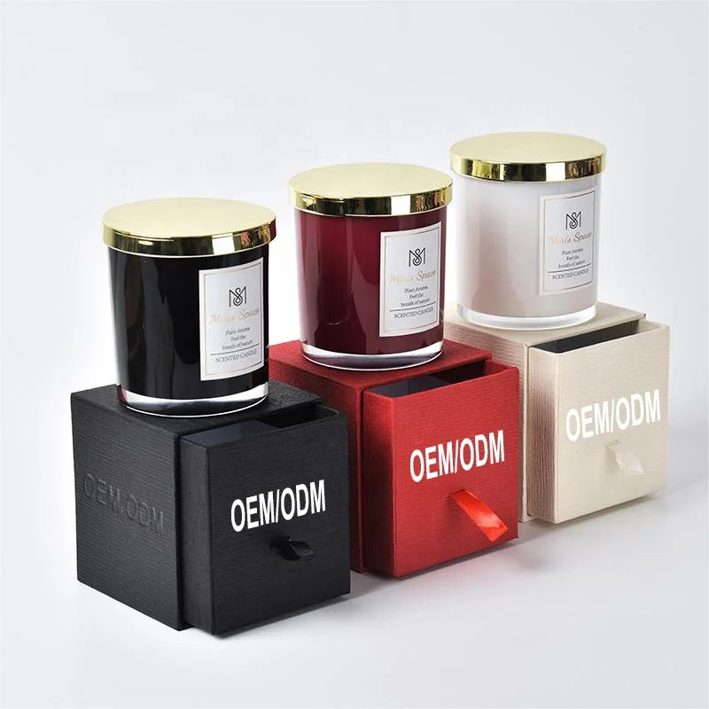 Custom Scented Soy Candles in Gift Box | 500 MOC Logo Options