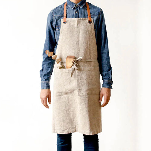 Custom Cotton Aprons | 200 Pcs MOQ, Heat Resistant | OEKO-TEX Available