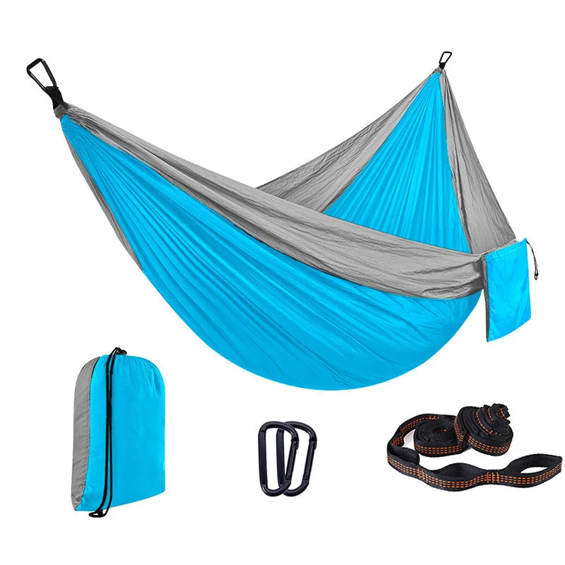 Custom 210T Parachute Nylon Hammock with Logo | 200kg Capacity, 1 MOQ, Camping