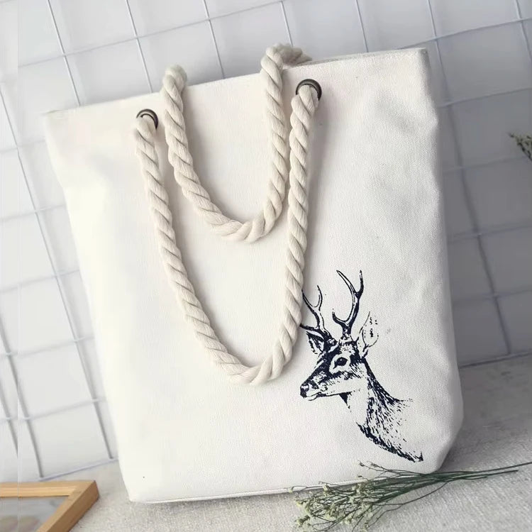 Custom Oversized Canvas Tote Bag with Logo | 100 MOQ