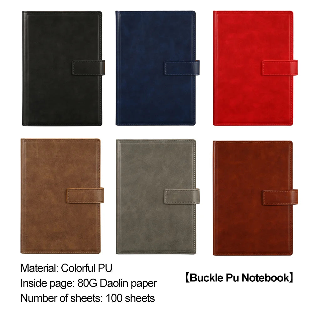 Custom A5 Leather Notebook with Logo | 100 Pcs MOQ Thread-Sewn PU Journal